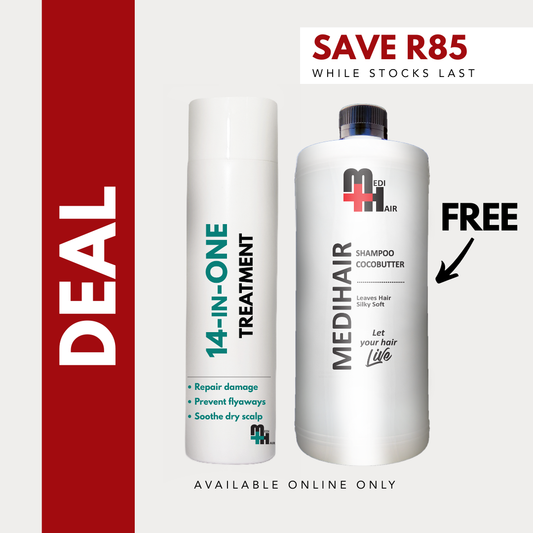 14-in-One Leave In Treatment 250ml + Shampoo Cocobutter 1lt(FREE)