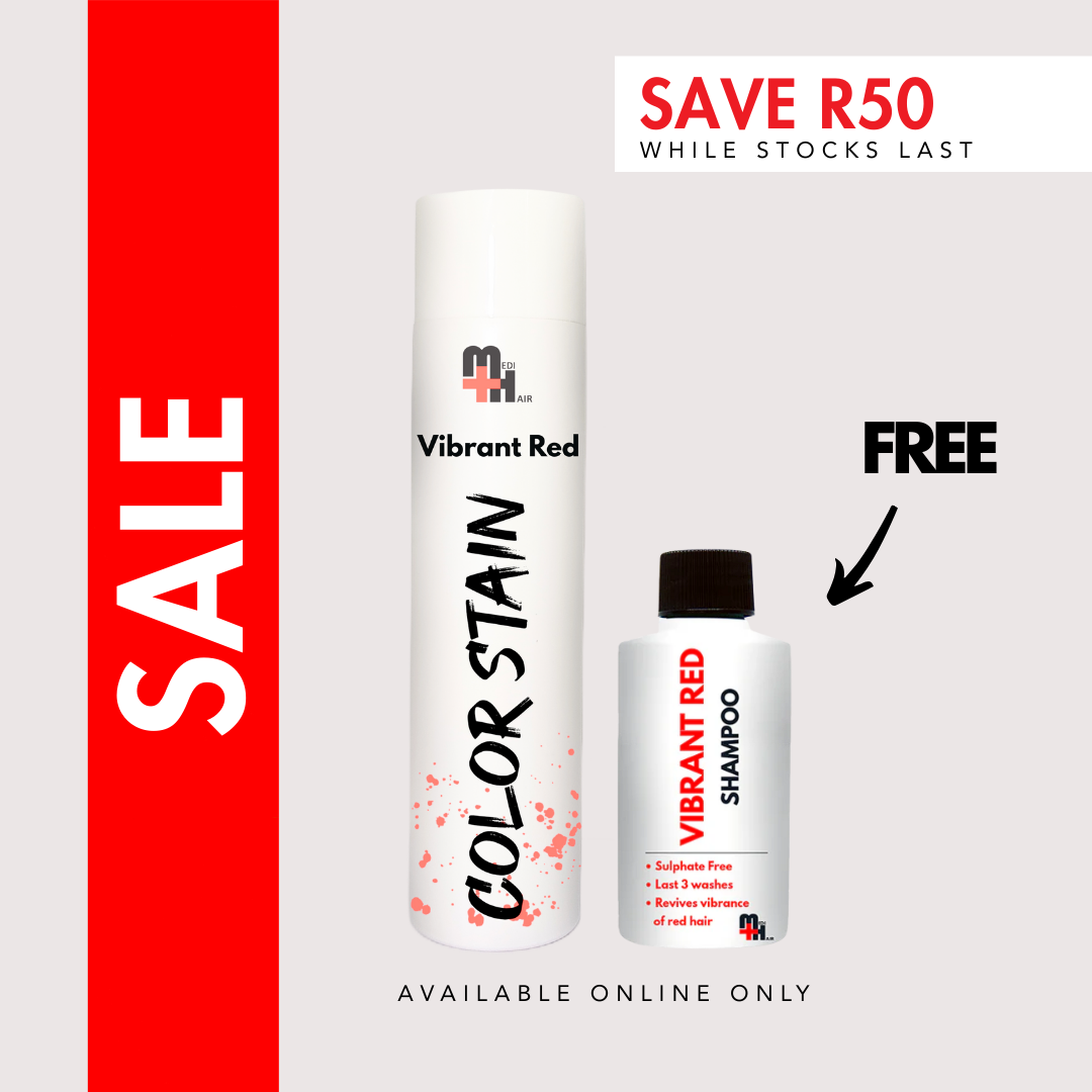 Vibrant Red Color Stain 250ml + Vibrant Red Shampoo 50ml (FREE)