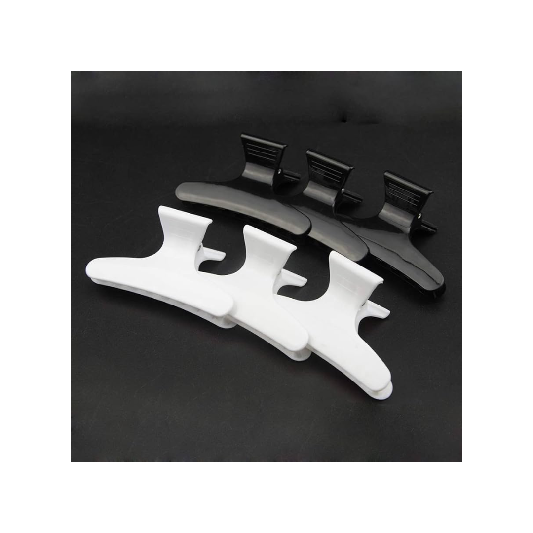 Butterfly clamps black and white (6pcs)